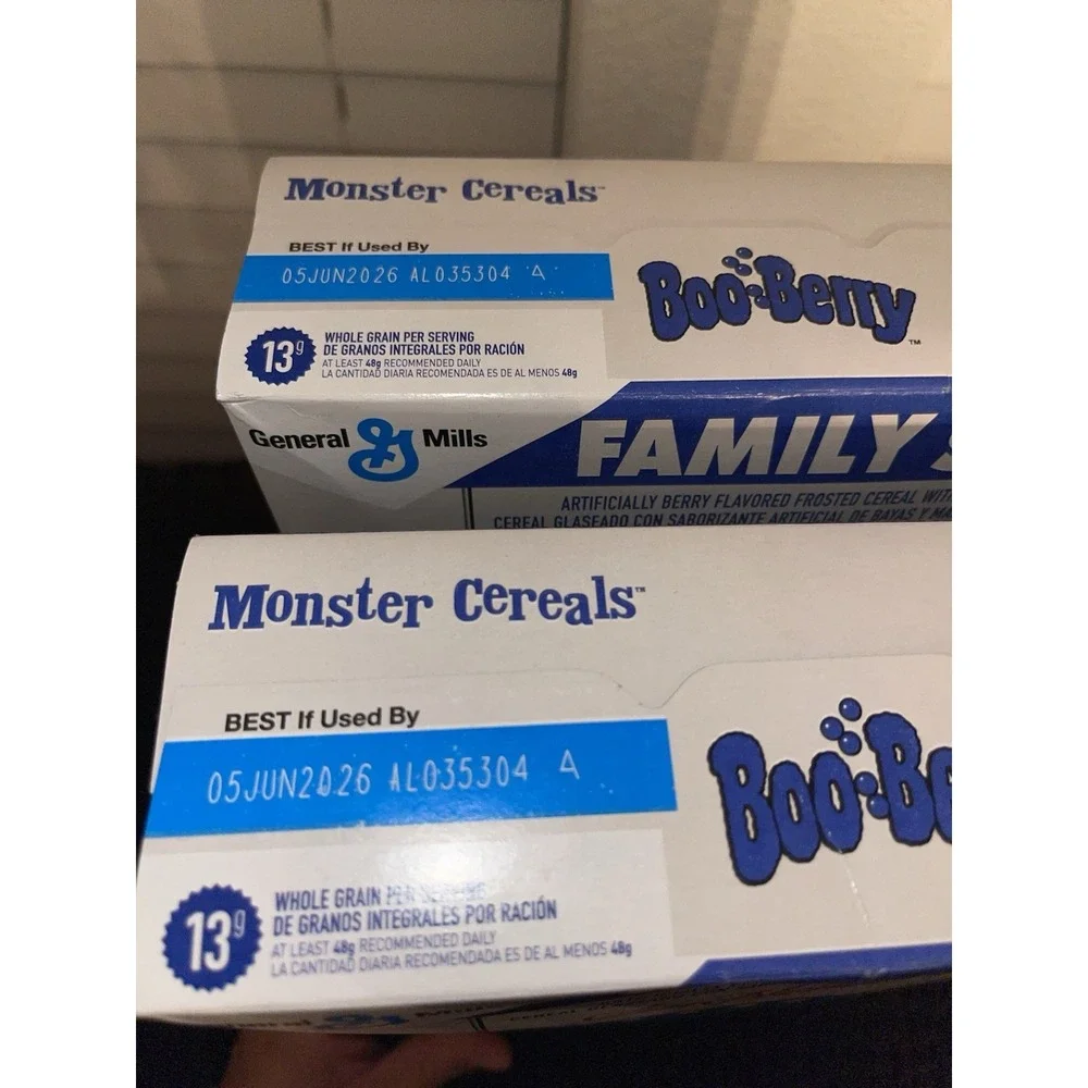 Boo Berry Cereal w/Monster Marshmallows, Kids Cereal, Limited Edition‎ (2)